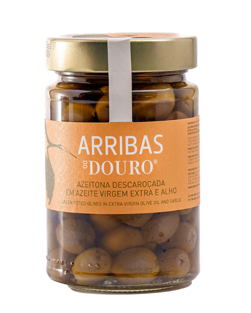 Azeitonas Descaroçadas em Azeite Virgem e Alho