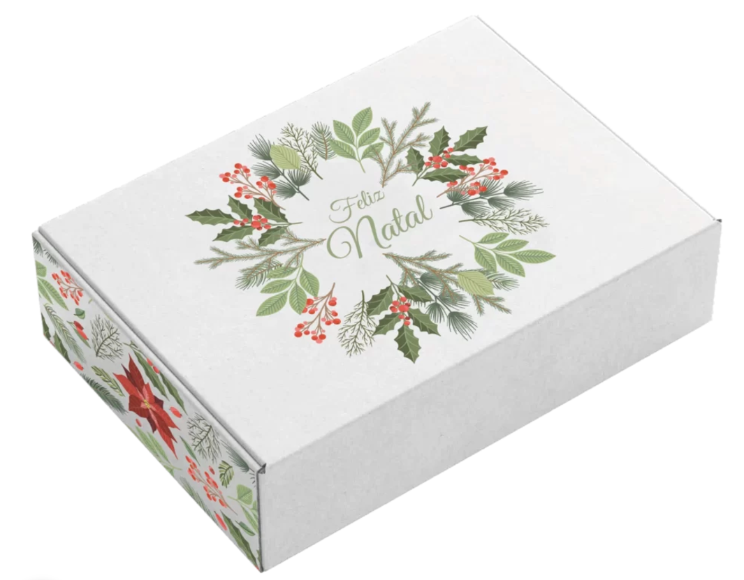 Caixa prenda de Natal, rectangular